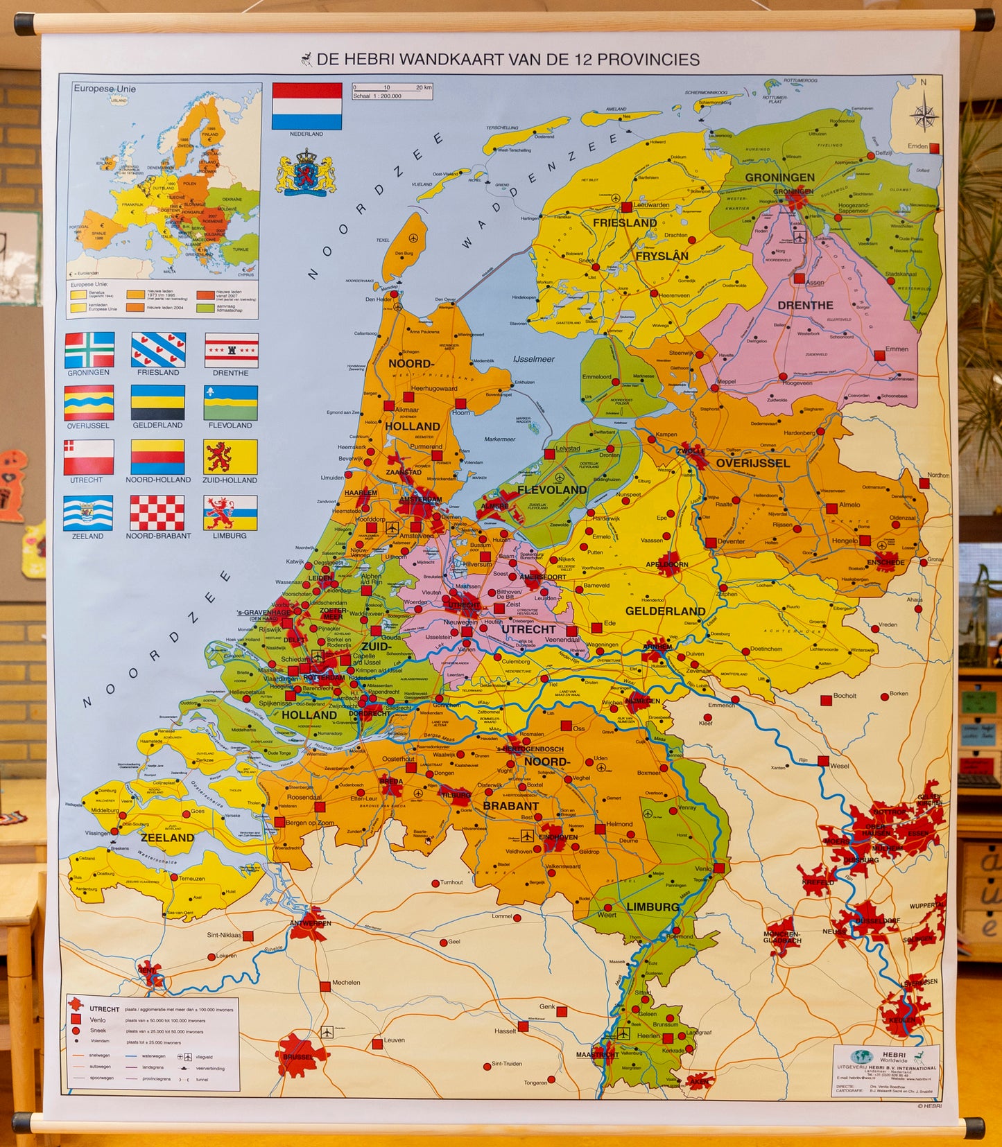 Wandkaart 12 provincies