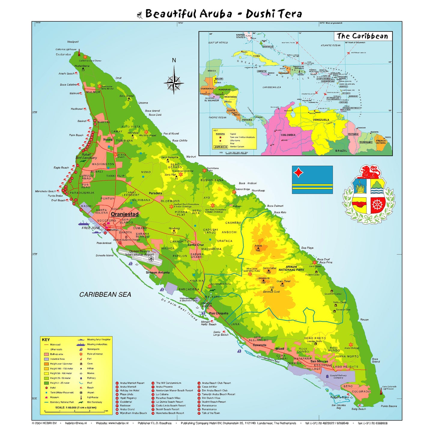 Minikaart Aruba