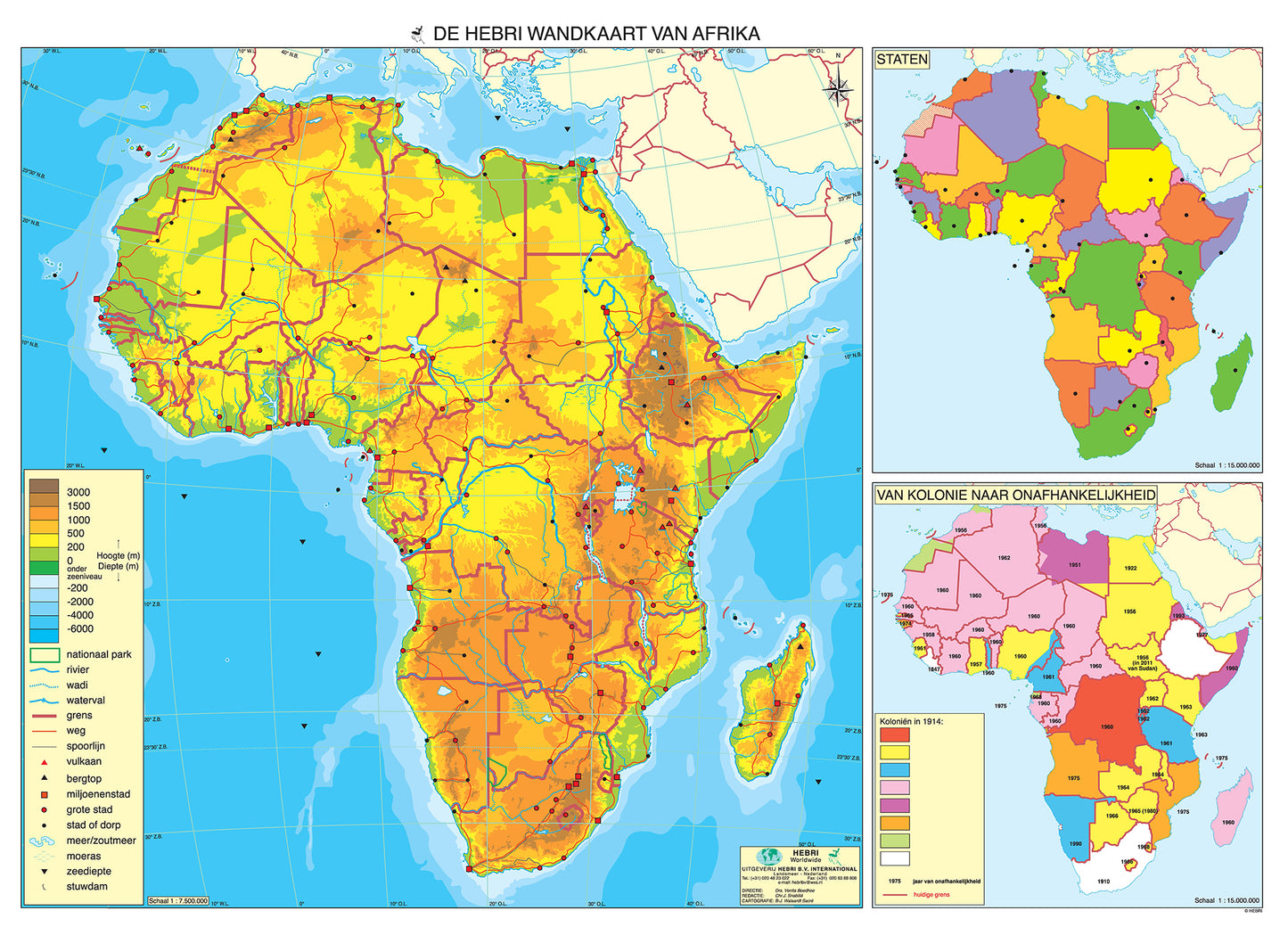 Wandkaart Afrika