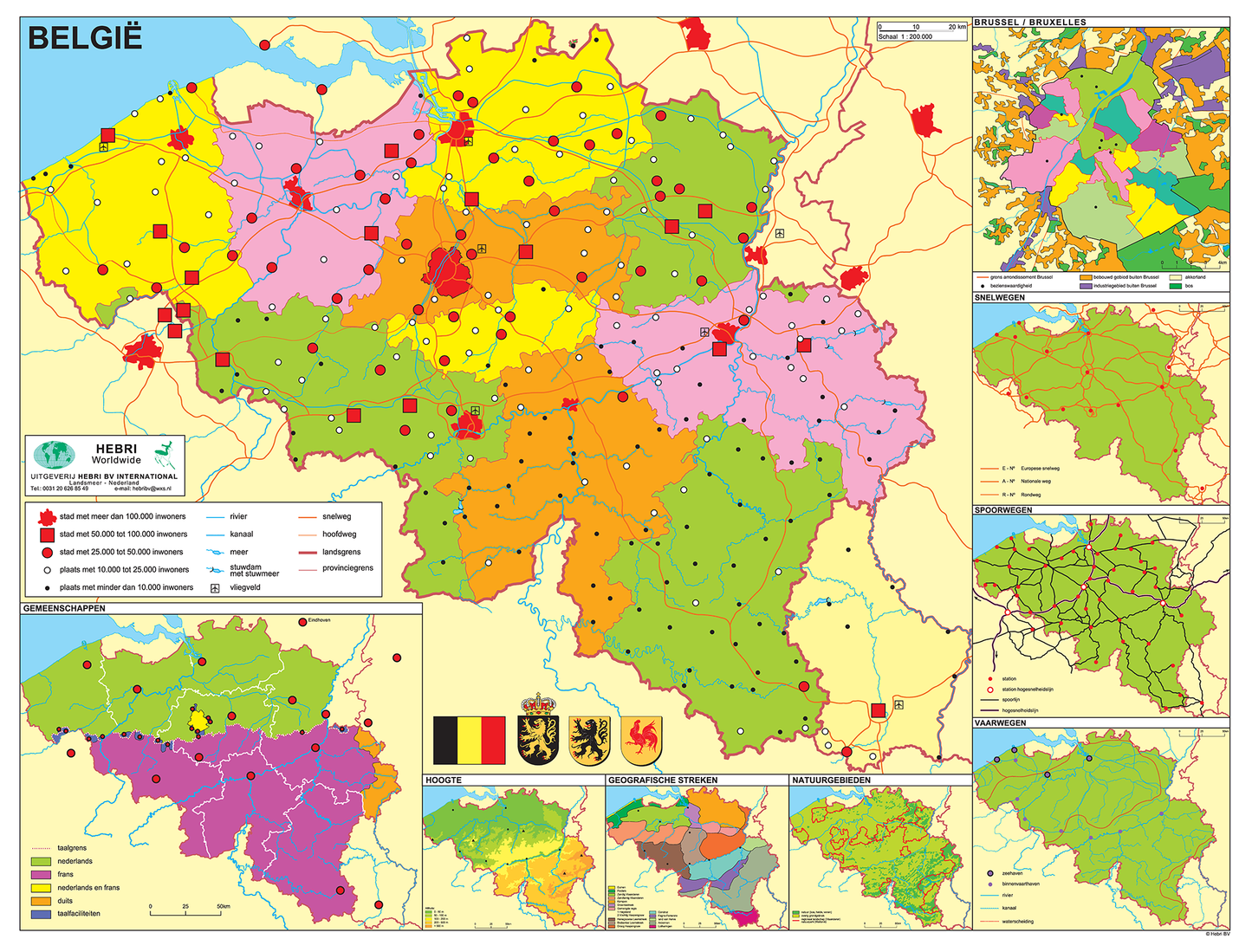 Wandkaart België