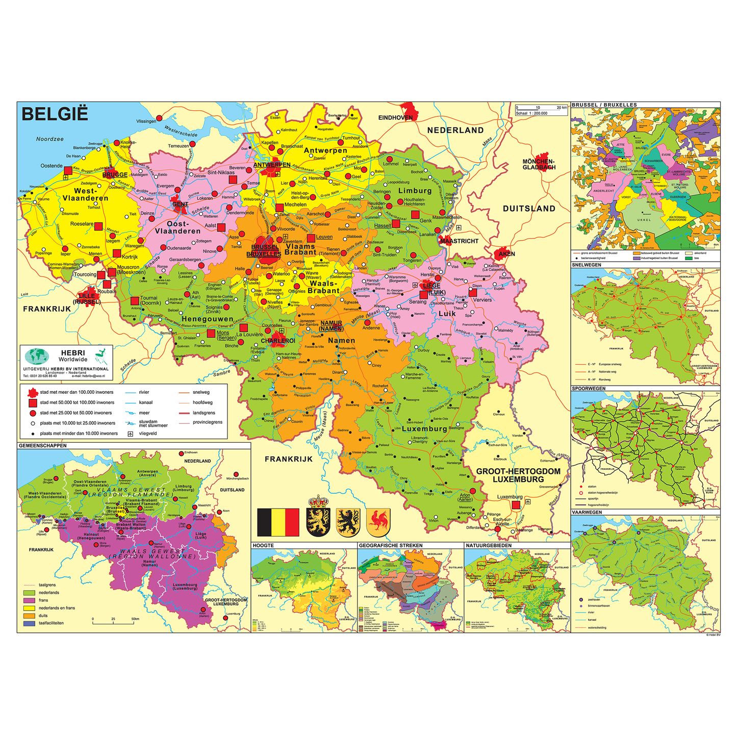 Wandkaart België