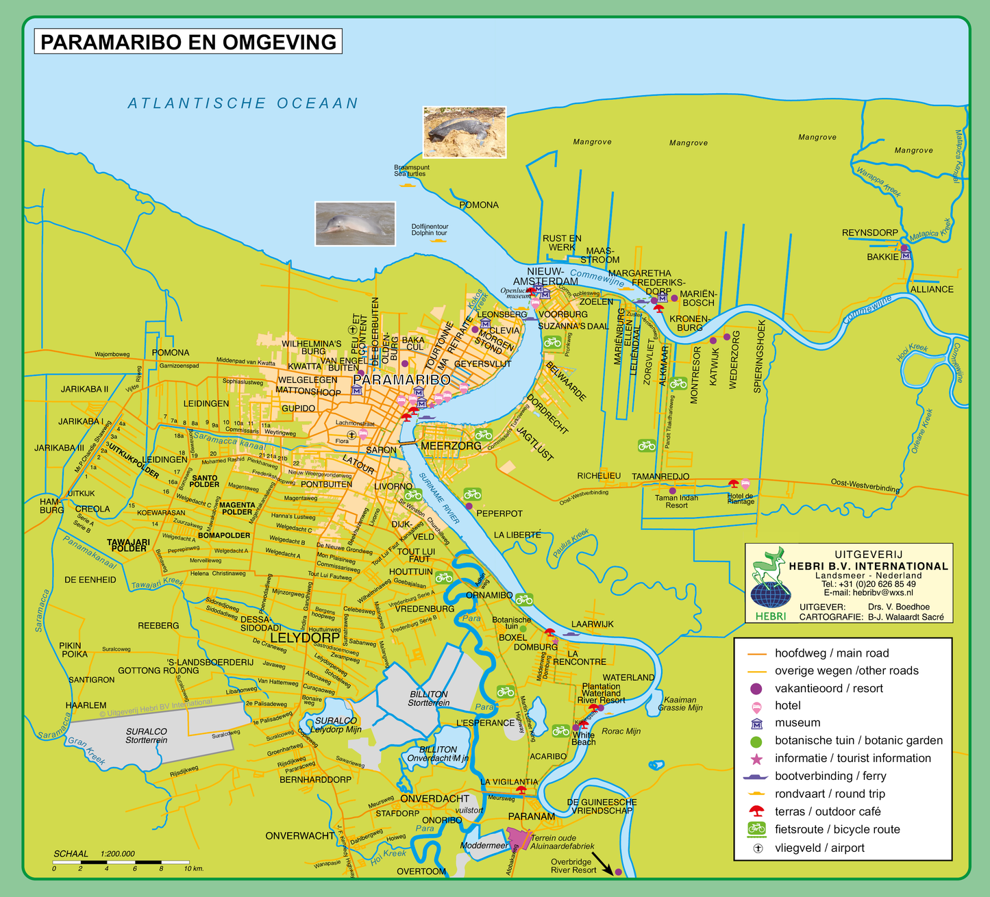 Toeristenkaart Suriname